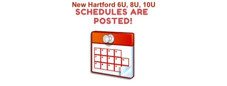 New Hartford 6U, 8U 10U Schedules are posted below